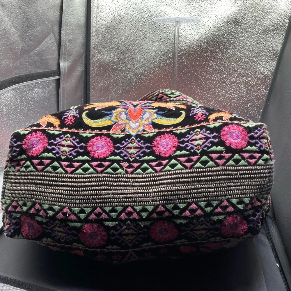 660 JOHNNY WAS velvet &silk embrodery tote bag from my closet EPOC - Picture 6 of 10
